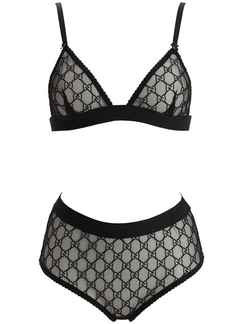 gucci women's underwear set|Gucci panties and bra.